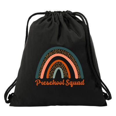 Preschool Squad Rainbow Back To School Drawstring Bag