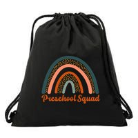 Preschool Squad Rainbow Back To School Drawstring Bag