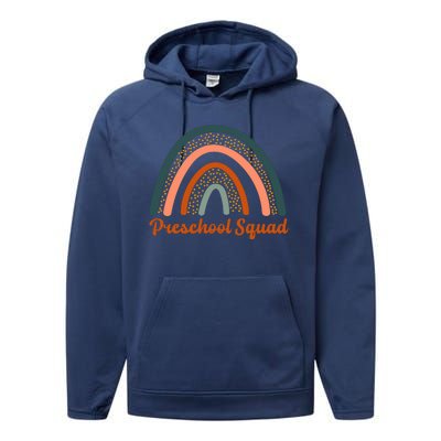 Preschool Squad Rainbow Back To School Performance Fleece Hoodie