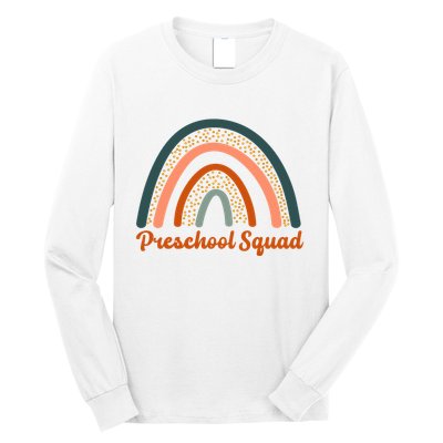 Preschool Squad Rainbow Back To School Long Sleeve Shirt