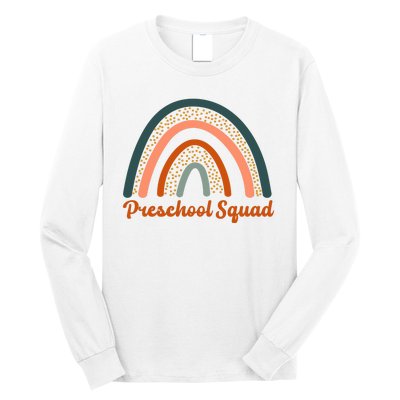 Preschool Squad Rainbow Back To School Long Sleeve Shirt