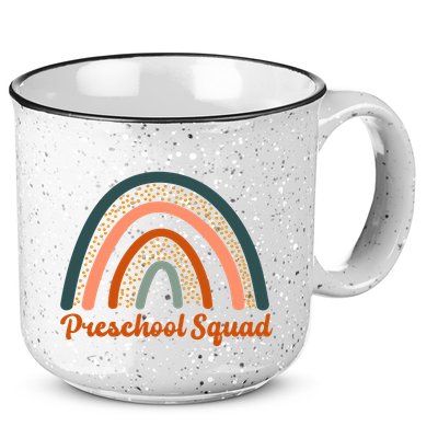 Preschool Squad Rainbow Back To School 15oz Campfire Ceramic Mug