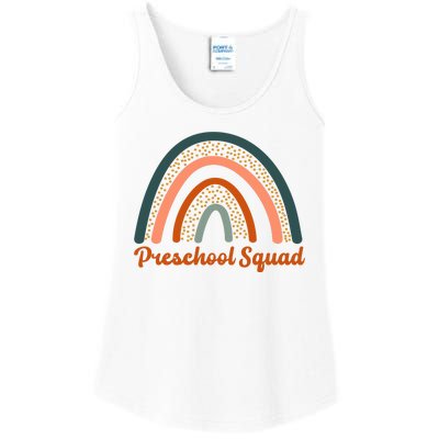 Preschool Squad Rainbow Back To School Ladies Essential Tank