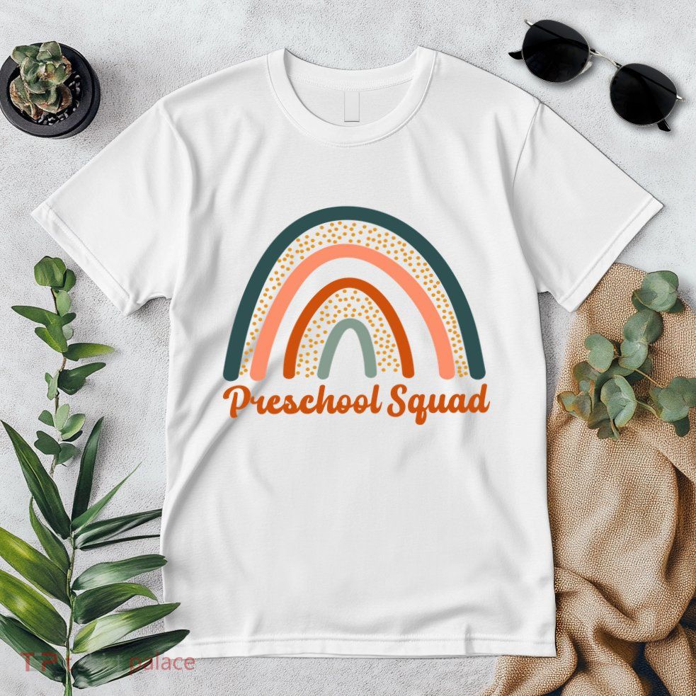 Preschool Squad Rainbow Back To School Premium T-Shirt