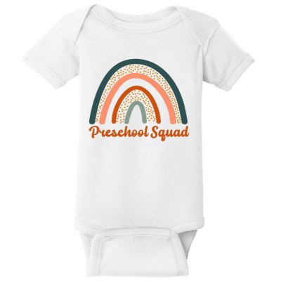 Preschool Squad Rainbow Back To School Baby Bodysuit