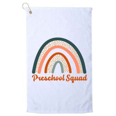Preschool Squad Rainbow Back To School Golf Towel
