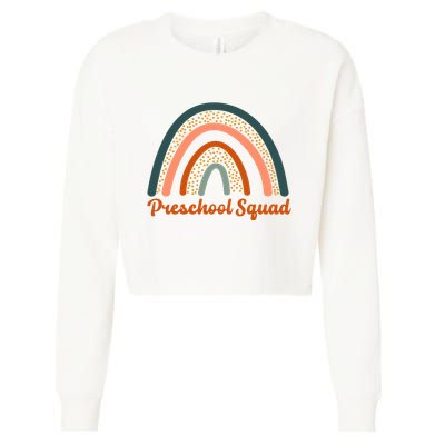 Preschool Squad Rainbow Back To School Cropped Pullover Crew