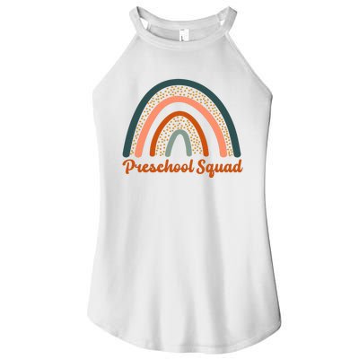 Preschool Squad Rainbow Back To School Women’s Perfect Tri Rocker Tank