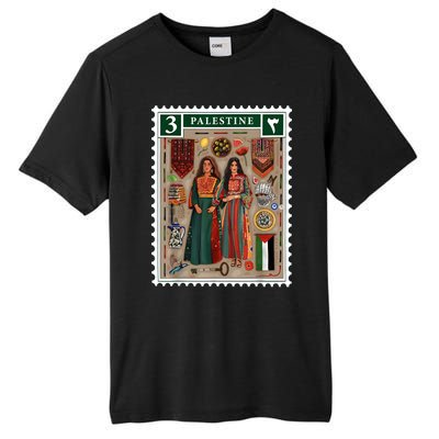 Palestine Stamp Retro Palestine Women Palestinian Flag Gaza Tall Fusion ChromaSoft Performance T-Shirt