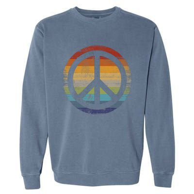 Peace Symbol Retro Garment-Dyed Sweatshirt