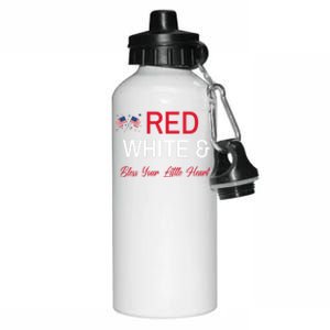 Patriotic Southern Red White And Bless Your Little Heart Funny Gift Aluminum Water Bottle