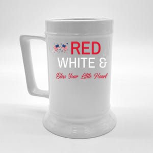 Patriotic Southern Red White And Bless Your Little Heart Funny Gift Beer Stein