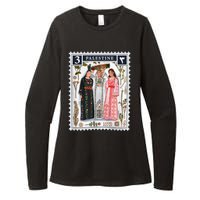 Palestine Stamp Retro Palestine Women Womens CVC Long Sleeve Shirt