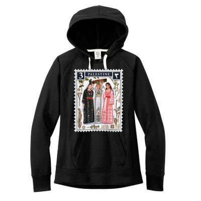 Palestine Stamp Retro Palestine Women Women's Fleece Hoodie