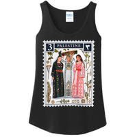 Palestine Stamp Retro Palestine Women Ladies Essential Tank