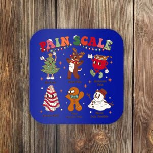 Pain Scale Retro Christmas Nurse Triage And Pain Assesst Meaningful Gift Coaster