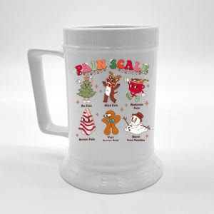 Pain Scale Retro Christmas Nurse Triage And Pain Assesst Meaningful Gift Beer Stein