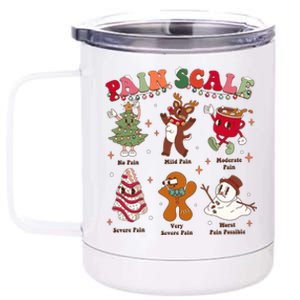 Pain Scale Retro Christmas Nurse Triage And Pain Assesst Meaningful Gift 12 oz Stainless Steel Tumbler Cup