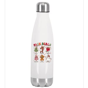 Pain Scale Retro Christmas Nurse Triage And Pain Assesst Meaningful Gift Stainless Steel Insulated Water Bottle