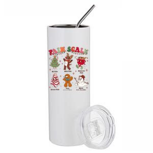 Pain Scale Retro Christmas Nurse Triage And Pain Assesst Meaningful Gift Stainless Steel Tumbler