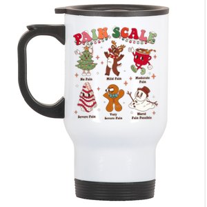 Pain Scale Retro Christmas Nurse Triage And Pain Assesst Meaningful Gift Stainless Steel Travel Mug