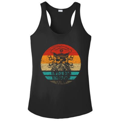 Pirate Skull Retro Style Vintage Ladies PosiCharge Competitor Racerback Tank