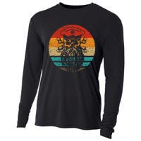 Pirate Skull Retro Style Vintage Cooling Performance Long Sleeve Crew