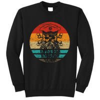 Pirate Skull Retro Style Vintage Tall Sweatshirt