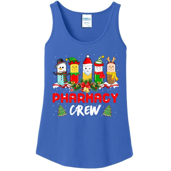 Pills Snow Reindeer Santa Claus Pharmacy Crew Christmas Gift Ladies Essential Tank