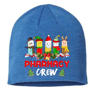 Pills Snow Reindeer Santa Claus Pharmacy Crew Christmas Gift Sustainable Beanie