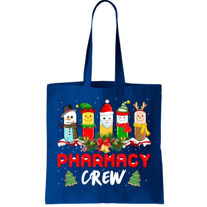 Pills Snow Reindeer Santa Claus Pharmacy Crew Christmas Gift Tote Bag