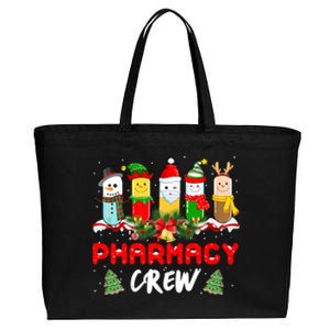 Pills Snow Reindeer Santa Claus Pharmacy Crew Christmas Gift Cotton Canvas Jumbo Tote