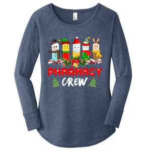 Pills Snow Reindeer Santa Claus Pharmacy Crew Christmas Gift Women's Perfect Tri Tunic Long Sleeve Shirt