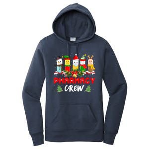 Pills Snow Reindeer Santa Claus Pharmacy Crew Christmas Gift Women's Pullover Hoodie