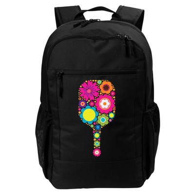 Pickleball Sports Racquet Racket Paddle Flowers Backpack