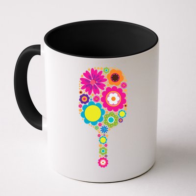 Pickleball Sports Racquet Racket Paddle Flowers Mug
