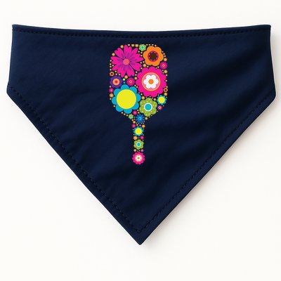 Pickleball Sports Racquet Racket Paddle Flowers USA-Made Doggie Bandana