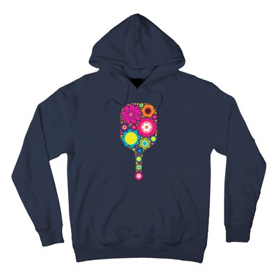 Pickleball Sports Racquet Racket Paddle Flowers Hoodie