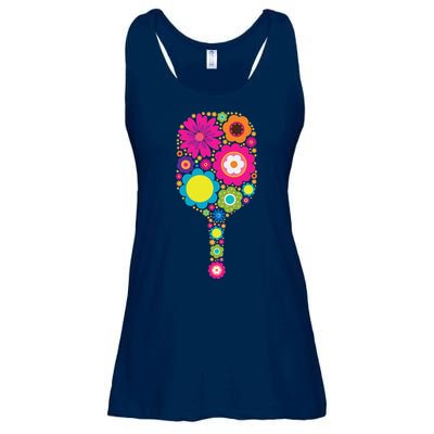 Pickleball Sports Racquet Racket Paddle Flowers Ladies Essential Flowy Tank