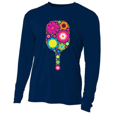 Pickleball Sports Racquet Racket Paddle Flowers Cooling Performance Long Sleeve Crew