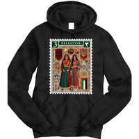 Palestine Stamp Retro Palestine Women Palestinian Flag Gaza Tie Dye Hoodie