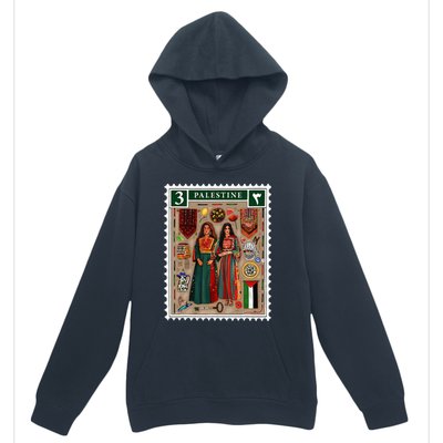 Palestine Stamp Retro Palestine Women Palestinian Flag Gaza Urban Pullover Hoodie