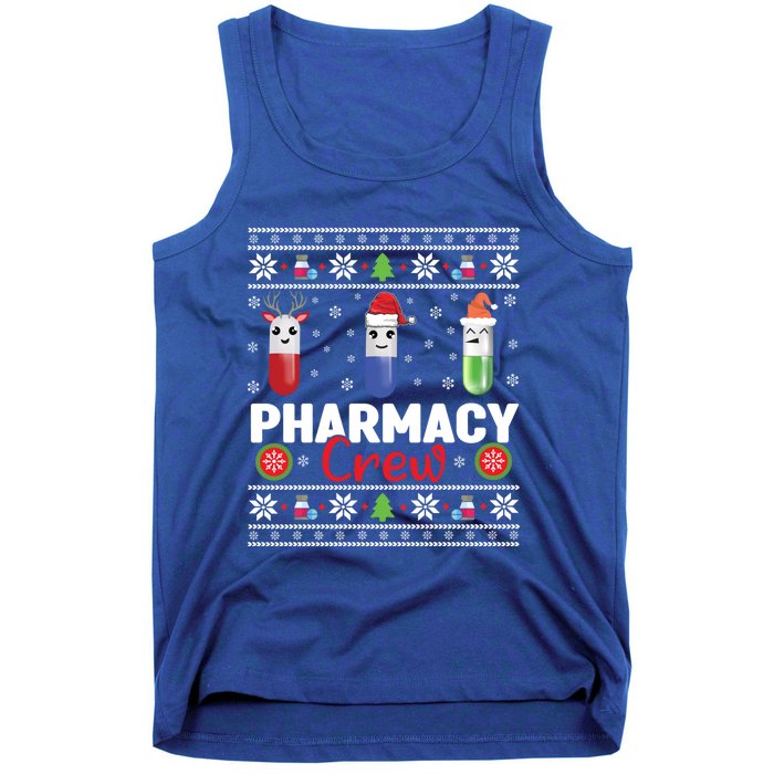 Pills Snow Reindeer Santa Claus Xmas Pharmacy Crew Meaningful Gift Tank Top