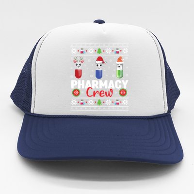 Pills Snow Reindeer Santa Claus Xmas Pharmacy Crew Meaningful Gift Trucker Hat