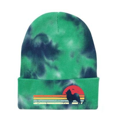 Pomeranian Shirts Retro Style Tie Dye 12in Knit Beanie