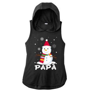 Papa Snowman Santa Funny Christmas Matching Family Gifts Ladies PosiCharge Tri-Blend Wicking Draft Hoodie Tank