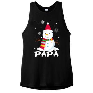 Papa Snowman Santa Funny Christmas Matching Family Gifts Ladies PosiCharge Tri-Blend Wicking Tank