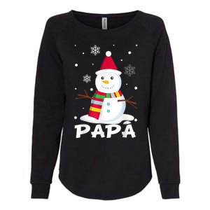 Papa Snowman Santa Funny Christmas Matching Family Gifts Womens California Wash Sweatshirt