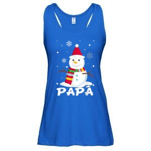 Papa Snowman Santa Funny Christmas Matching Family Gifts Ladies Essential Flowy Tank