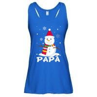 Papa Snowman Santa Funny Christmas Matching Family Gifts Ladies Essential Flowy Tank